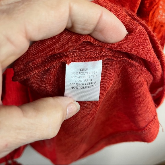 ALTAR’D STATE women’s Orange Medium Bohemian Blouse Bell Sleeve - Picture 7 of 11